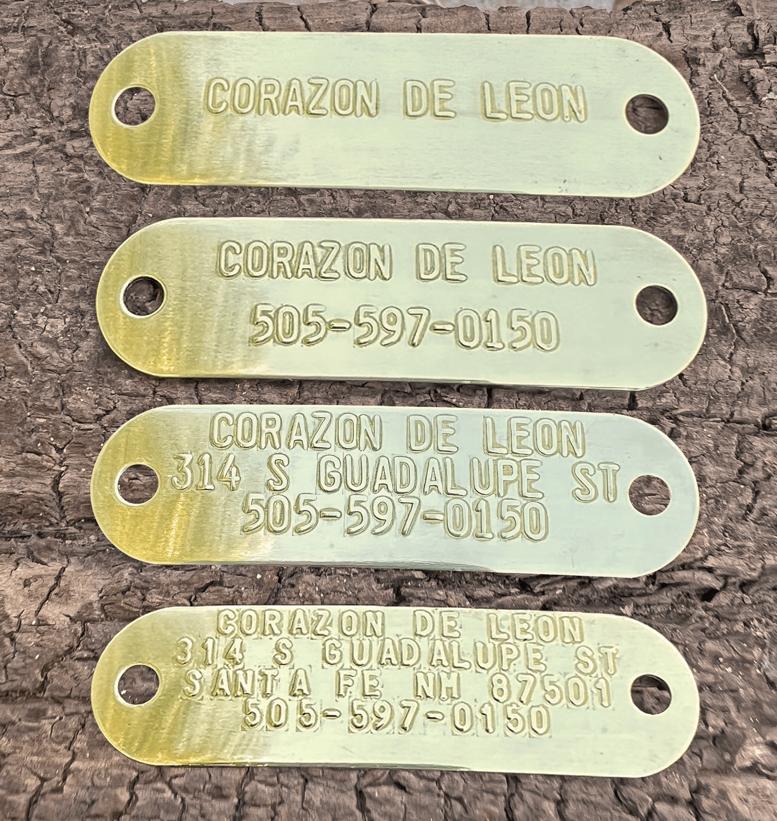 Solid Color Nameplate Solid Brass Nameplate » CALIFORNIA COLLAR CO.