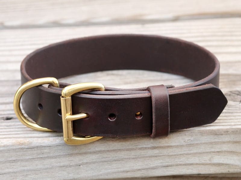 REVERSE RING leather dog collar | CALIFORNIA COLLAR CO.
