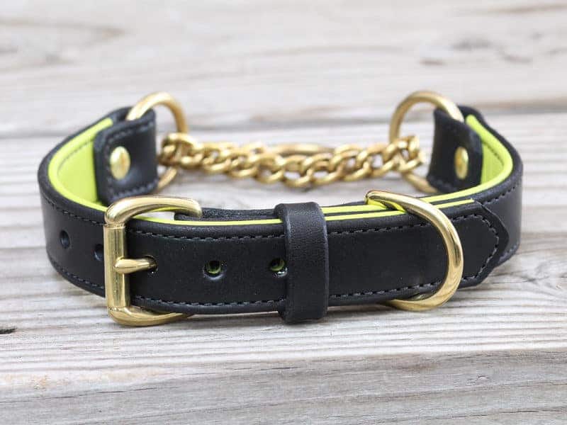 CUSTOM BUCKLED MARTINGALE – Leather Dog Collar – CALIFORNIA COLLAR CO.